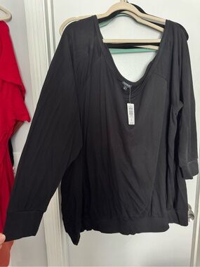 Torrid Black Long Sleeve off the shoulder Top